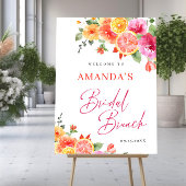 Bright Flowers Floral Citrus Bridal Brunch WELKOM Poster