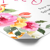 Bright Flowers Floral Citrus Bridal Mimosa Bar Poster (Hoek)