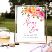 Bright Flowers Floral Citrus Bridal Mimosa Bar Poster