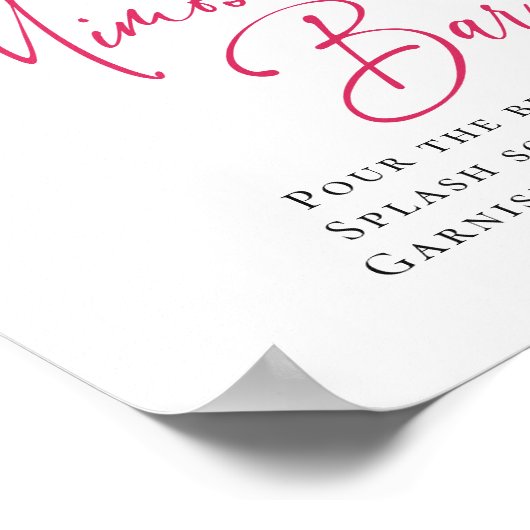 Bright Flowers Floral Citrus Bridal Mimosa Bar Poster (Hoek)