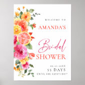 Bright Flowers Floral Citrus Vrijgezellenfeest WEL Poster (Voorkant)