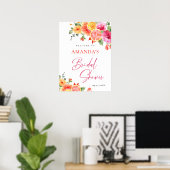 Bright Flowers Floral Citrus Vrijgezellenfeest WEL Poster (Thuiskantoor)