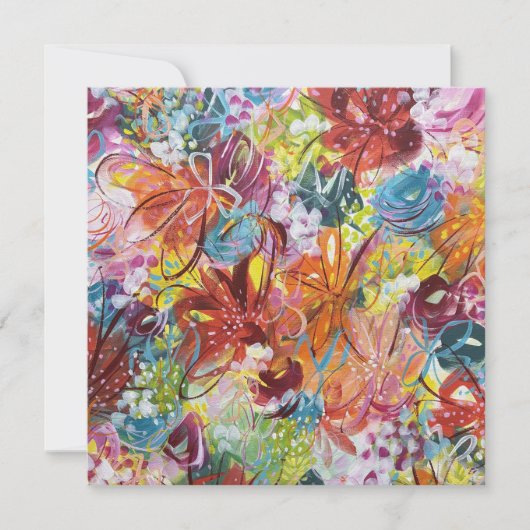 Bright Flowers Floral Kaart (Voorkant)