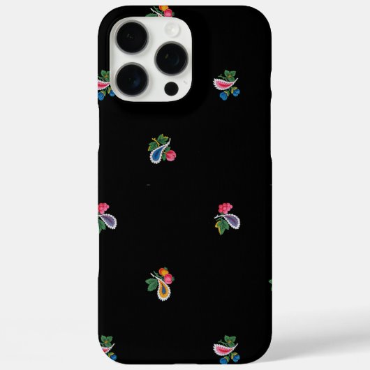 Bright Flowers, Leaves and Paisleys Black Case-Mate iPhone Case (Achterkant)