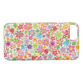 Bright Flowers Pattern iPhone 7 Hoesje (Achterkant (Horizontaal))