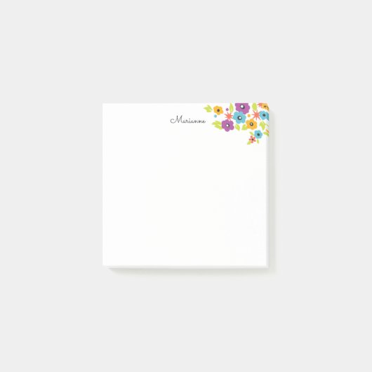 Bright  Flowers Persoonlijk Notitieblok Post-it® Notes (Voorkant)