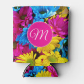 Bright Flowers Roze Monogram Blikjeskoeler (Voorkant)