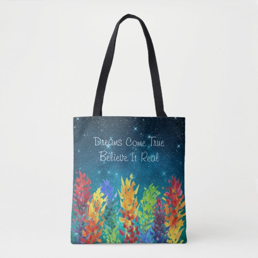 Bright Flowers Sterrennacht dromen komen uit Tote Bag (Voorkant)