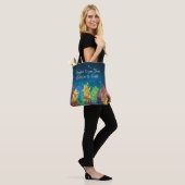 Bright Flowers Sterrennacht dromen komen uit Tote Bag (Op model)