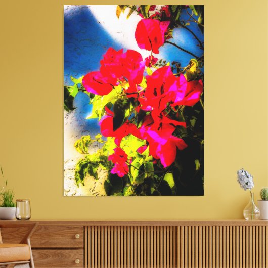 Bright Flowers Stretted Canvas afdrukken (Insitu (Woonkamer))