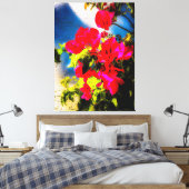 Bright Flowers Stretted Canvas afdrukken (Insitu (Slaapkamer))