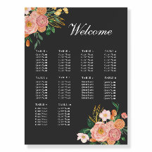 Bright Flowers Trouwstoelkaart Poster 2