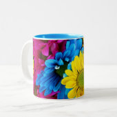 Bright Flowers Tweekleurige Koffiemok (Voorkant links)