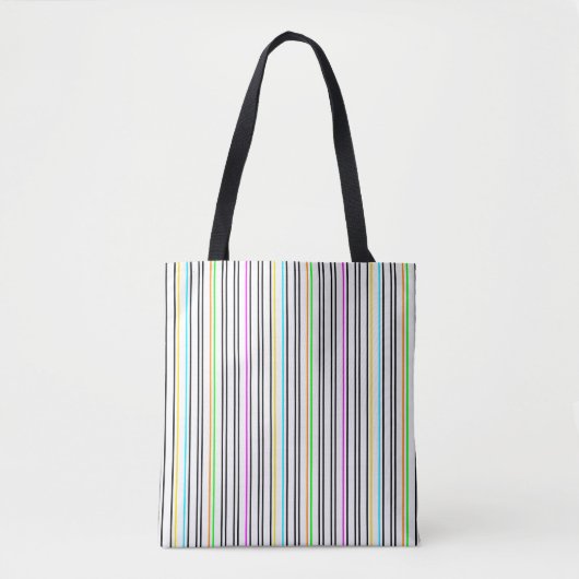 Bright Fluo Striped Tote Bag (Voorkant)