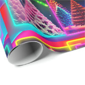 Bright Fluorescent Holiday Trees Gift Wraps Cadeaupapier (Rol Hoek)