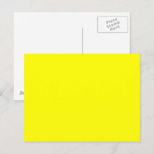 Bright fluorescerend Neon Yellow Briefkaart (Voorkant / Achterkant)