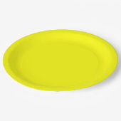 Bright fluorescerend Neon Yellow Papieren Bordje (Gekanteld)