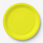 Bright fluorescerend Neon Yellow Papieren Bordje (Voorkant)