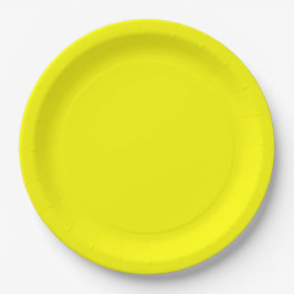 Bright fluorescerend Neon Yellow Papieren Bordje