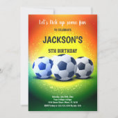 Bright Football Party Theme Kaart (Voorkant)