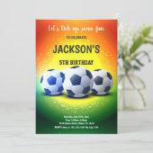 Bright Football Party Theme Kaart (Staand voorkant)