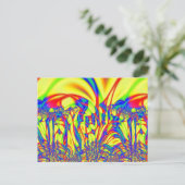 Bright Fractal Art Briefkaart (Staand voorkant)