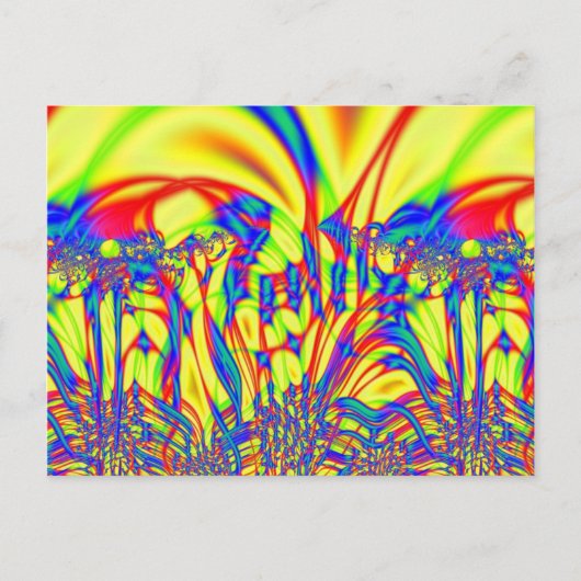Bright Fractal Art Briefkaart (Voorkant)