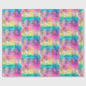 Bright Fractal Stropdas-Dye Crystal Snowflake kers Cadeaupapier (Vlak)