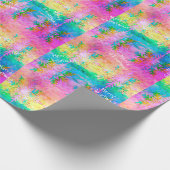 Bright Fractal Stropdas-Dye Crystal Snowflake kers Cadeaupapier (Hoek)