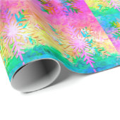 Bright Fractal Stropdas-Dye Crystal Snowflake kers Cadeaupapier (Rol Hoek)