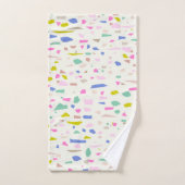 Bright fragment van Terrazzo Pattern Bad Handdoek (Handdoek)