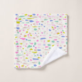 Bright fragment van Terrazzo Pattern Bad Handdoek (Wasdoekje)