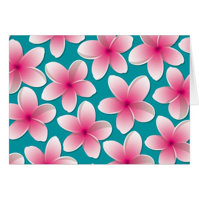 Bright Frangipani/Plumeria bloemen (Voorkant Horizontaal)