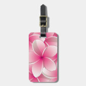 Bright Frangipani/Plumeria bloemen Bagagelabel (Voorkant verticaal)