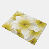 Bright Frangipani/Plumeria bloemen Deurmat (Schuin)