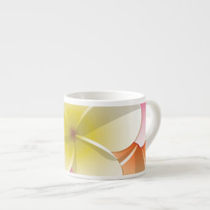 Bright Frangipani/Plumeria bloemen Espresso Kop