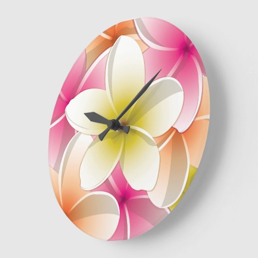 Bright Frangipani/Plumeria bloemen Grote Klok (Hoek)
