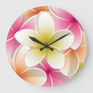Bright Frangipani/Plumeria bloemen Grote Klok