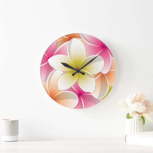 Bright Frangipani/Plumeria bloemen Grote Klok (Huis)