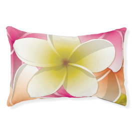 Bright Frangipani/Plumeria bloemen Hondenbed