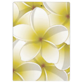 Bright Frangipani/Plumeria bloemen Klembord (Achterkant)