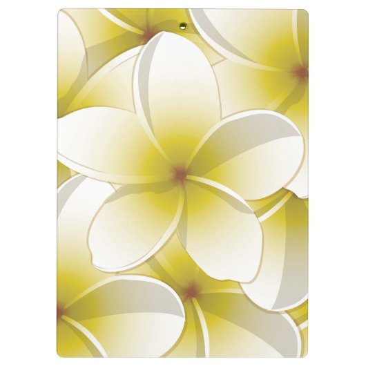 Bright Frangipani/Plumeria bloemen Klembord (Achterkant)