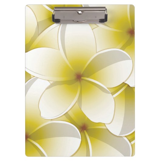 Bright Frangipani/Plumeria bloemen Klembord (Voorkant)
