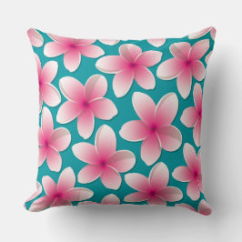Bright Frangipani/Plumeria bloemen Kussen
