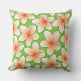 Bright Frangipani/Plumeria bloemen Kussen