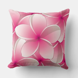 Bright Frangipani/Plumeria bloemen Kussen