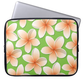 Bright Frangipani/Plumeria bloemen Laptop Sleeve