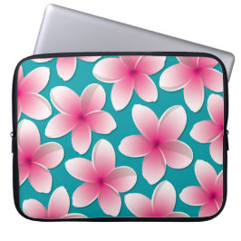 Bright Frangipani/Plumeria bloemen Laptop Sleeve