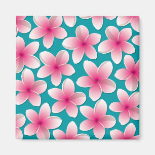 Bright Frangipani/Plumeria bloemen Magneet