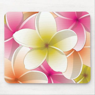 Bright Frangipani/Plumeria bloemen Muismat
